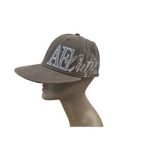 American Eagle Outfitters Ball Cap Hat S/M Brown A-Flex Eagle Logo Fitted Dad